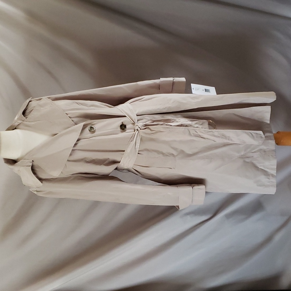 NEW Via Spiga Packable Belted Rain Trench Coat